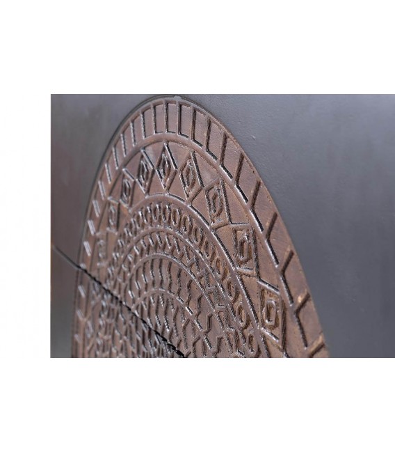 COMODA MADERA DE MANGO Y METAL MDMHOGAR