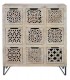 COMODA 9 CAJONES MADERA MANGO TALLADA LAVADA EN BLANCO MDMHOGAR