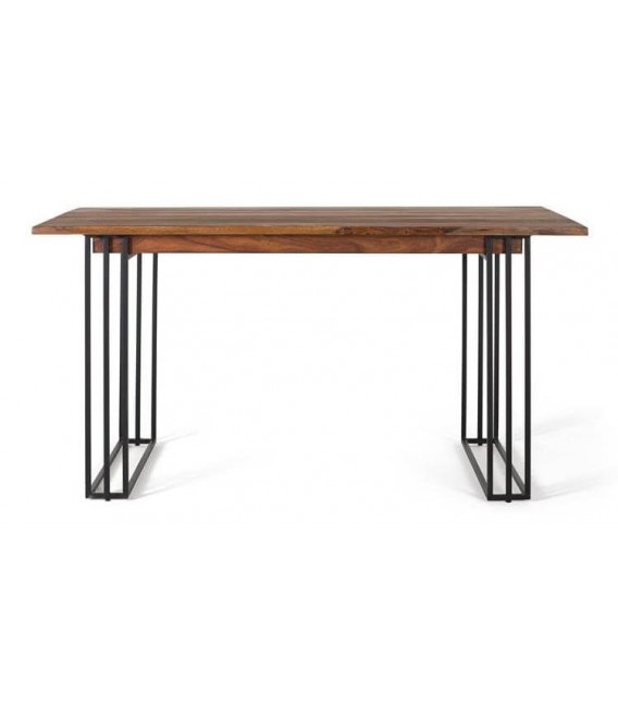 MESA DE COMEDOR MADERA DE PALISANDRO Y METAL MDMHOGAR