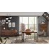 MESA DE COMEDOR MADERA DE PALISANDRO Y METAL MDMHOGAR