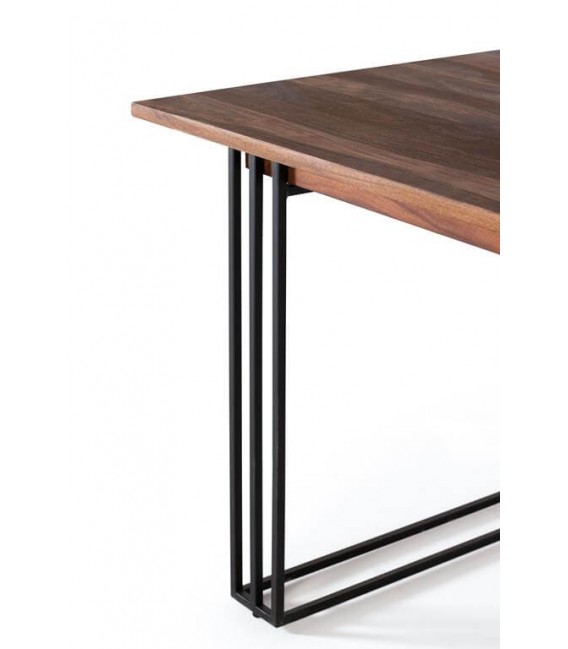 MESA DE COMEDOR MADERA DE PALISANDRO Y METAL MDMHOGAR
