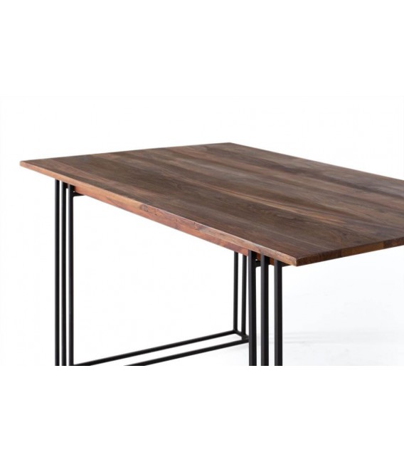 MESA DE COMEDOR MADERA DE PALISANDRO Y METAL MDMHOGAR