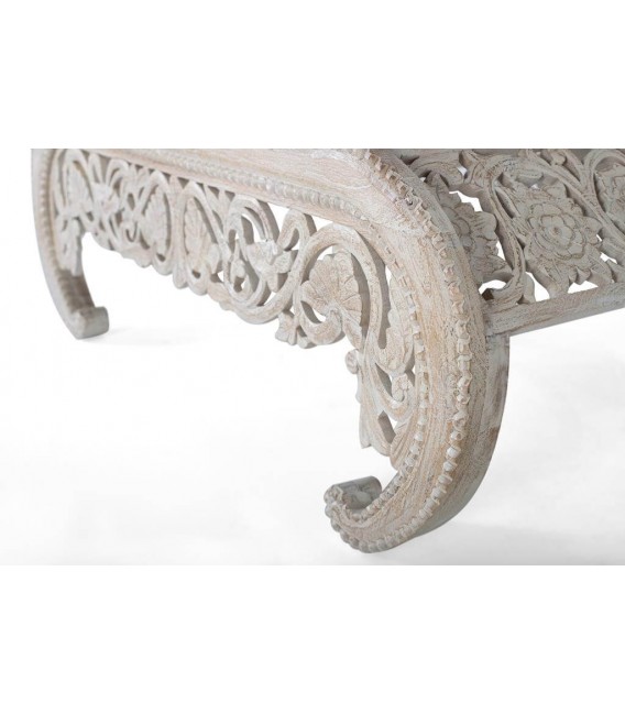 MESA DE CENTRO MADERA DE MANGO MACIZA NATURAL MDMHOGAR