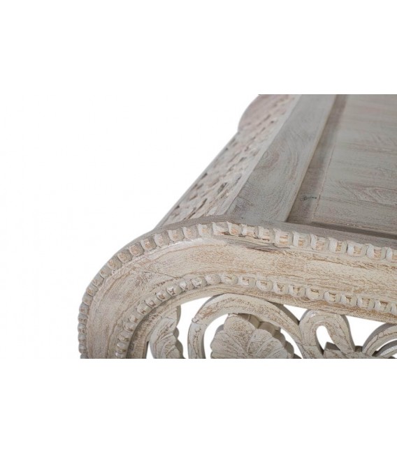 MESA DE CENTRO MADERA DE MANGO MACIZA NATURAL MDMHOGAR