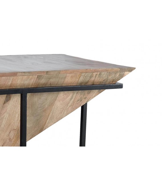 MESA DE CENTRO MADERA DE MANGO Y METAL MDMHOGAR