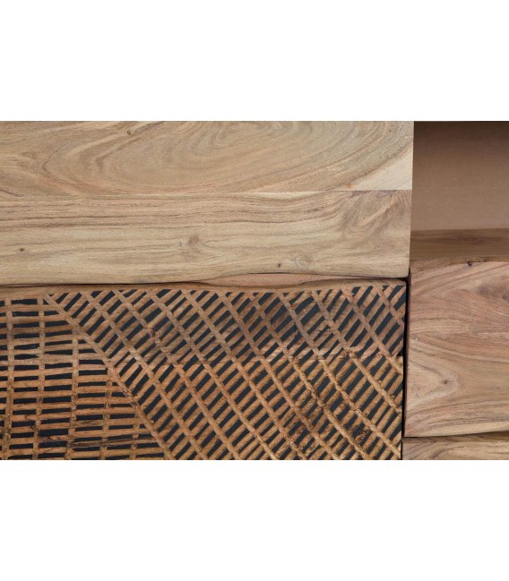 APARADOR MADERA DE ACACIA Y METAL MDMHOGAR