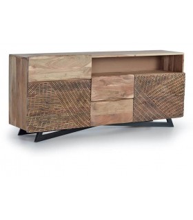 APARADOR MADERA DE ACACIA Y METAL MDMHOGAR