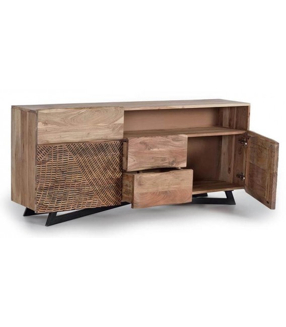 APARADOR MADERA DE ACACIA Y METAL MDMHOGAR