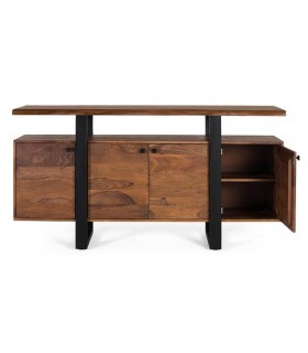 APARADOR METAL Y MADERA DE PALISANDRO MDMHOGAR