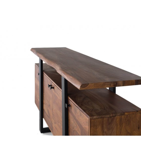 APARADOR METAL Y MADERA DE PALISANDRO MDMHOGAR