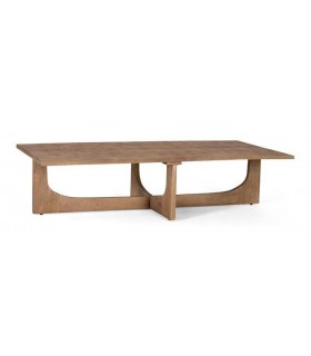 MESA DE CENTRO MADERA DE MANGO NATURAL MDMHOGAR