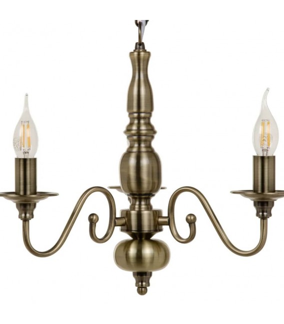 LAMPARA DE TECHO PEQUEÑA HOLANDESA METAL ACABADO ORO VIEJO