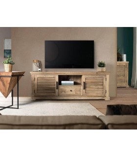 MUEBLE DE TV MADERA MACIZA DE MANGO NATURAL MDMHOGAR