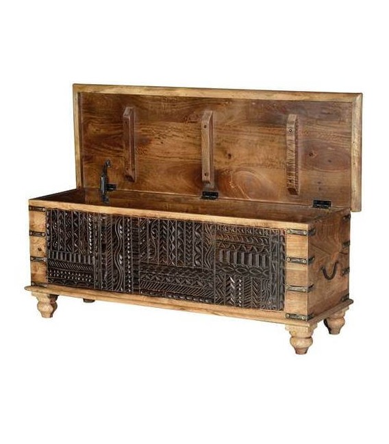 BAUL ONIX MADERA DE MANGO NATURAL Y EBANO MDMHOGAR