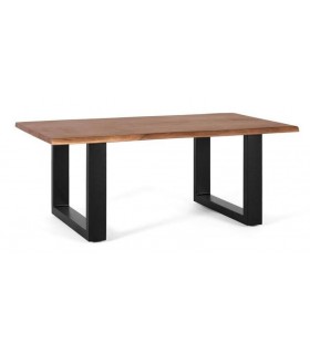 MESA DE CENTRO MADERA DE ACACIA Y METAL MDMHOGAR