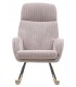 MECEDORA SILLON DE LACTANCIA TAPIZADO COLOR LAVANDA MADERA NATURAL