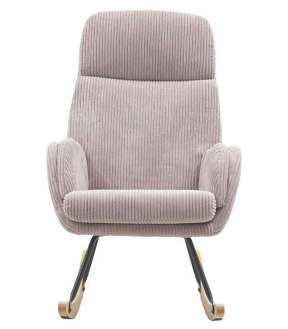 MECEDORA SILLON DE LACTANCIA TAPIZADO COLOR LAVANDA MADERA NATURAL