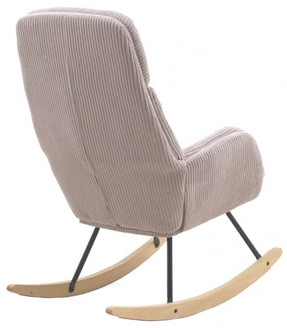 MECEDORA SILLON DE LACTANCIA TAPIZADO COLOR LAVANDA MADERA NATURAL
