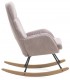MECEDORA SILLON DE LACTANCIA TAPIZADO COLOR LAVANDA MADERA NATURAL
