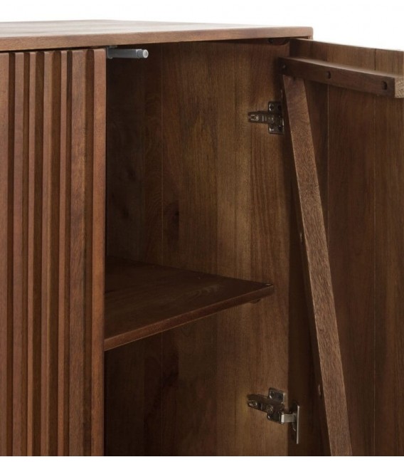 ARMARIO  MADERA MAGO NOGAL METAL NEGRO ESTILO INDUSTRIAL