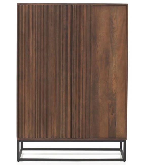 ARMARIO  MADERA MAGO NOGAL METAL NEGRO ESTILO INDUSTRIAL