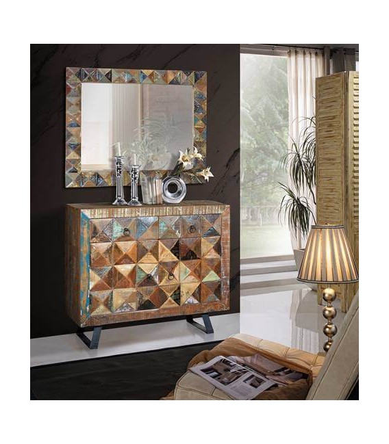 TAQUILLON 100 X 32 X 87 MARES MADERA Y METAL