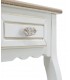 CONSOLA 2 CAJONES ROMANTICA MADERA NATURAL Y BLANCO