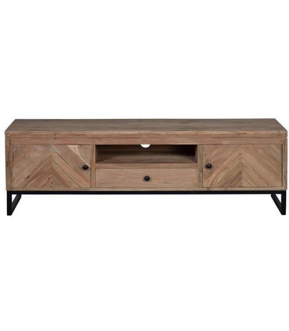 MUEBLE TV MADERA DE ACACIA Y METAL MDMHOGAR