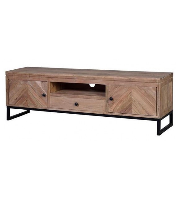 MUEBLE TV MADERA DE ACACIA Y METAL MDMHOGAR