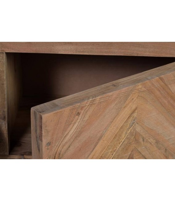 MUEBLE TV MADERA DE ACACIA Y METAL MDMHOGAR