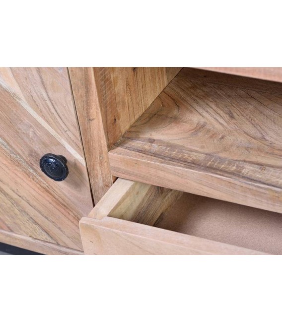 MUEBLE TV MADERA DE ACACIA Y METAL MDMHOGAR