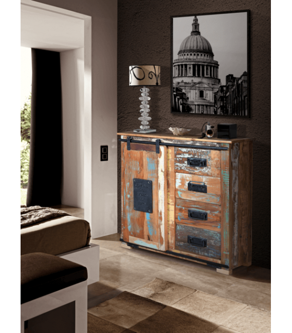 COMODA MARES MADERA Y METAL MDMHOGAR