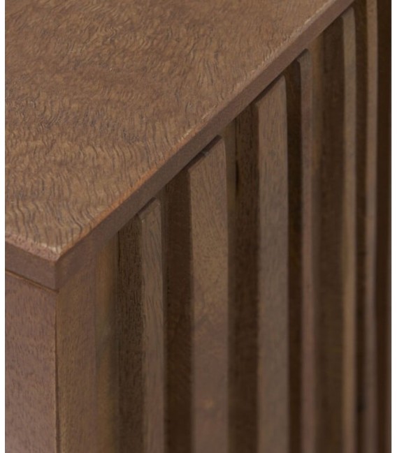 APARADOR GRANDE MADERA MANGO NOGAL METAL NEGRO MDMHOGAR