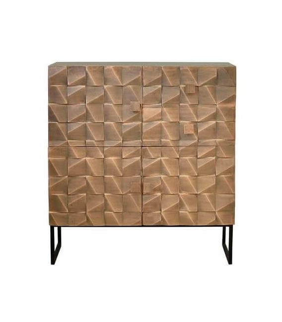 APARADOR MADERA DE MANGO Y LAMINA DE COBRE MDMHOGAR