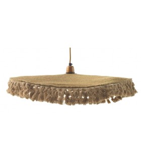 LAMPARA DE TECHO REDONDA FIBRA TRENZADA NATURAL MDMHOGAR