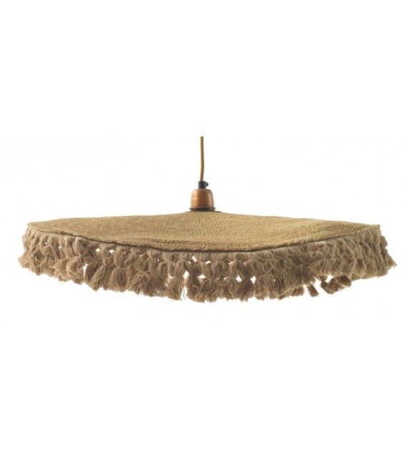 LAMPARA DE TECHO REDONDA FIBRA TRENZADA NATURAL MDMHOGAR