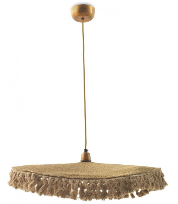 LAMPARA DE TECHO REDONDA FIBRA TRENZADA NATURAL MDMHOGAR
