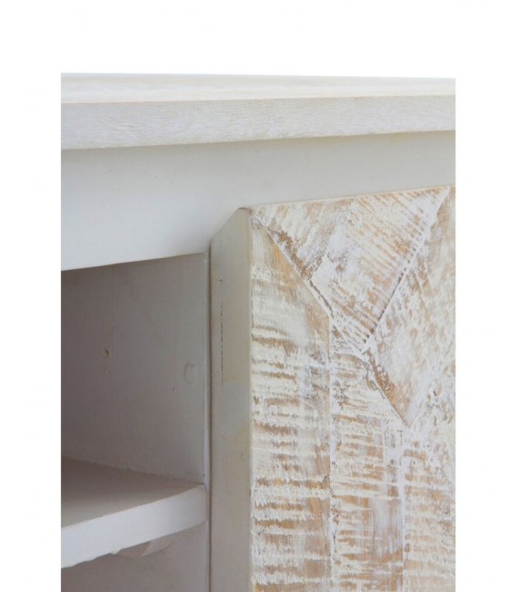 MUEBLE DE TV  MADERA MACIZA DE MANGO Y METAL MDMHOGAR