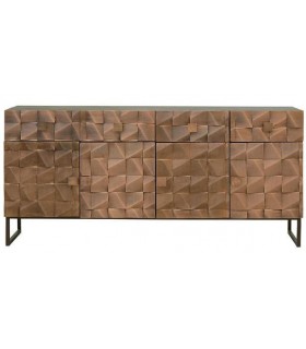 APARADOR MADERA DE MANGO Y LAMINA DE COBRE MDMHOGAR