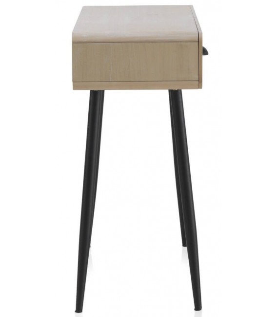 CONSOLA MADERA DE PAULONIA MDF Y METAL MDMHOGAR