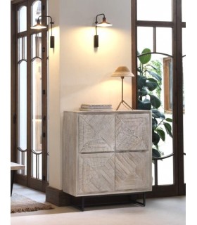 ARMARIO MADERA MACIZA DE MANGO Y METAL MDMHOGAR