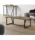 MESA DE CENTRO MADERA DE ABETO Y METAL MDMHOGAR