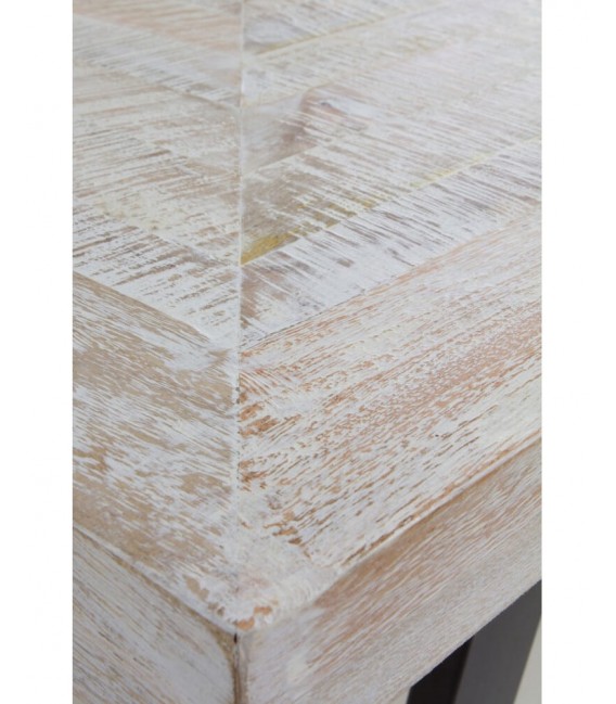 MESA DE COMEDOR MADERA MACIZA DE MANGO Y METAL