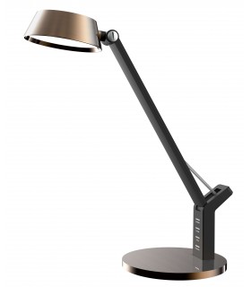 LAMPARA FLEXO METAL COBRE Y NEGRO LED INTEGRADO TACTIL