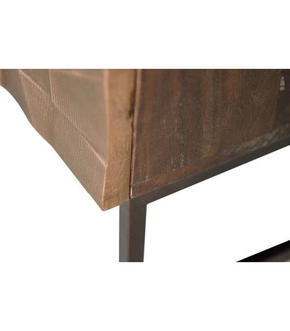 MUEBLE TV MADERA DE MANGO Y LAMINA DE COBRE MDMHOGAR