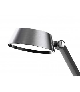 LAMPARA FLEXO METAL NIQUEL Y NEGRO LED INTEGRADO TACTIL