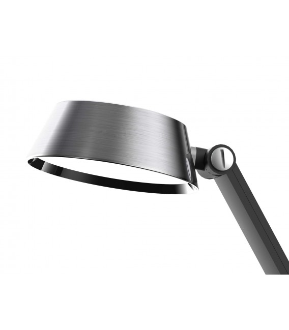LAMPARA FLEXO METAL NIQUEL Y NEGRO LED INTEGRADO TACTIL