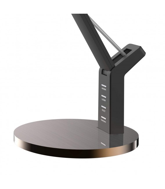 LAMPARA FLEXO METAL COBRE Y NEGRO LED INTEGRADO TACTIL