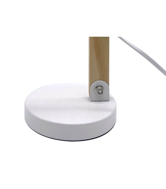 FLEXO MADERA NATURAL METAL BLANCO ORIENTABLE MDMHOGAR