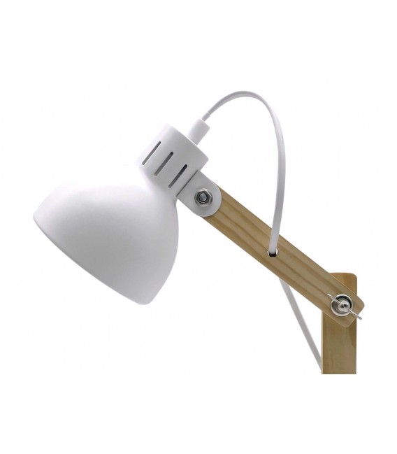 FLEXO MADERA NATURAL METAL BLANCO ORIENTABLE MDMHOGAR